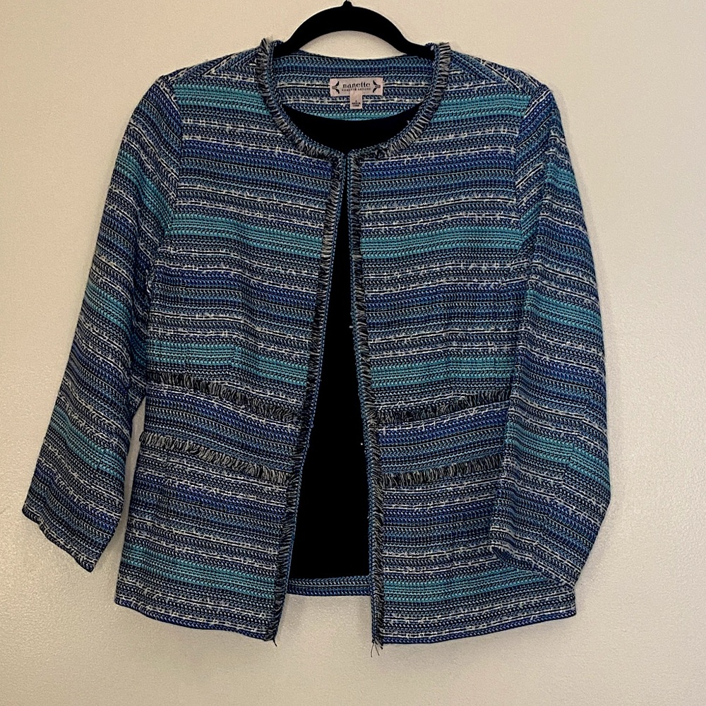 Nanette Nanette Lepore Women's Multi Color Texture JKT Size 8